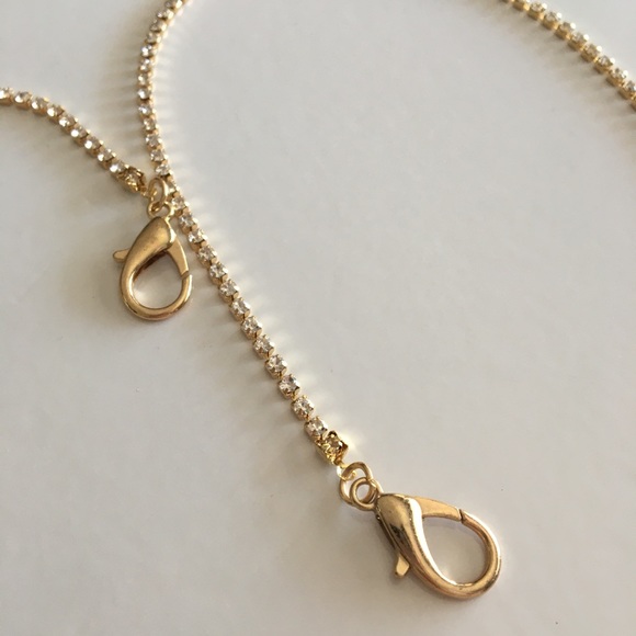 Rhinestone gold Chain mask chain - Picture 4 of 8